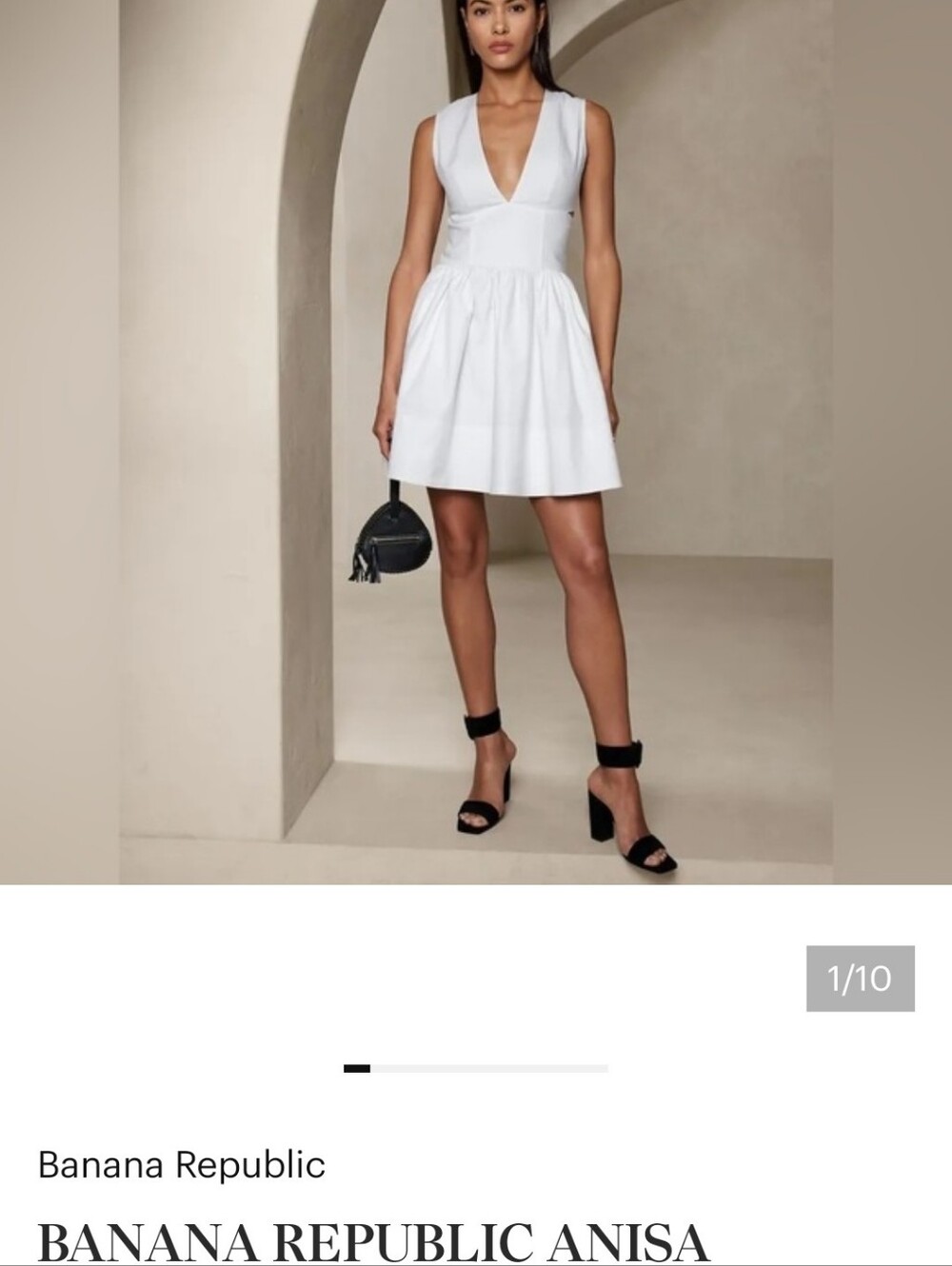 Banana Republic Anisa Cutout White Mini Dress